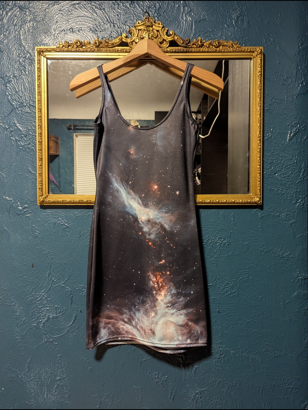 LAST CALL Blackmilk Australia Galaxy Scoop-Neck Bodycon Mini Dress - NASA Images - Picture 2 of 5